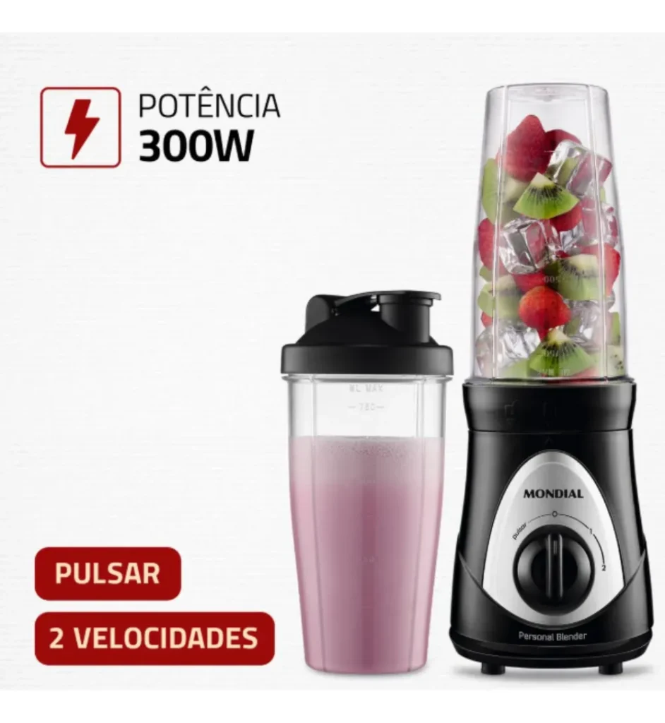Liquidificador Portátil Mondial 300wdg01 Personalblender127v
